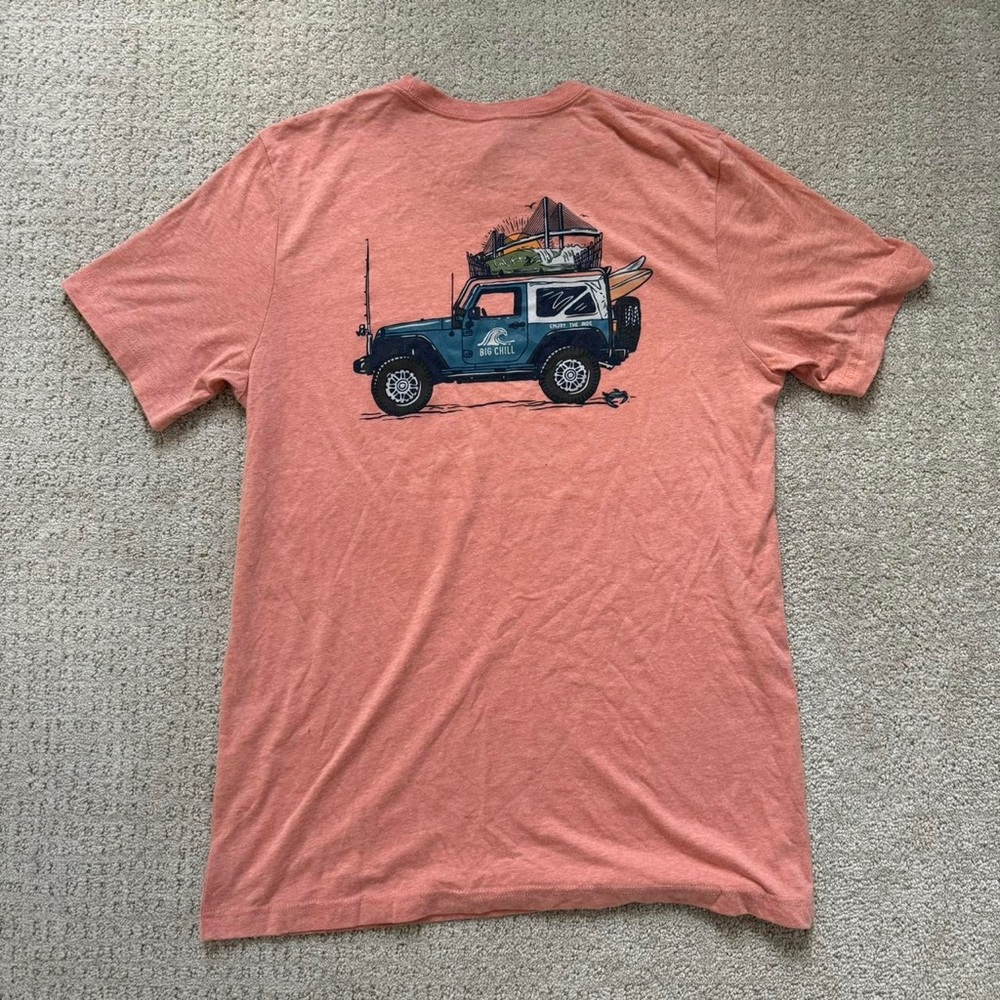 Men's Graphic Tee in Coral by [Brand]